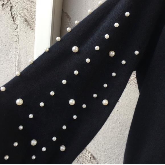 Charter Club Cashmere Imitation Pearl Embellished Sweater in black size 1X - Picture 7 of 10